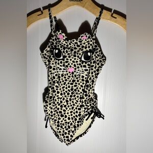 Fabkids Leopard Print Bodysuit with Pink Accents